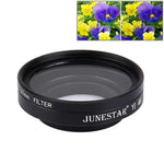 JUNESTAR 適用小米小蟻 Yi II 4K 運動攝影機專業 37mm UV 濾鏡 + 鏡頭保護蓋，UV 濾鏡+鏡頭蓋