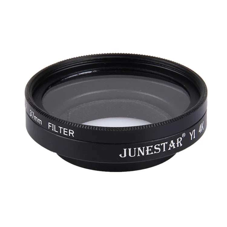 JUNESTAR 適用小米小蟻 Yi II 4K 運動攝影機專業 37mm UV 濾鏡 + 鏡頭保護蓋，UV 濾鏡+鏡頭蓋