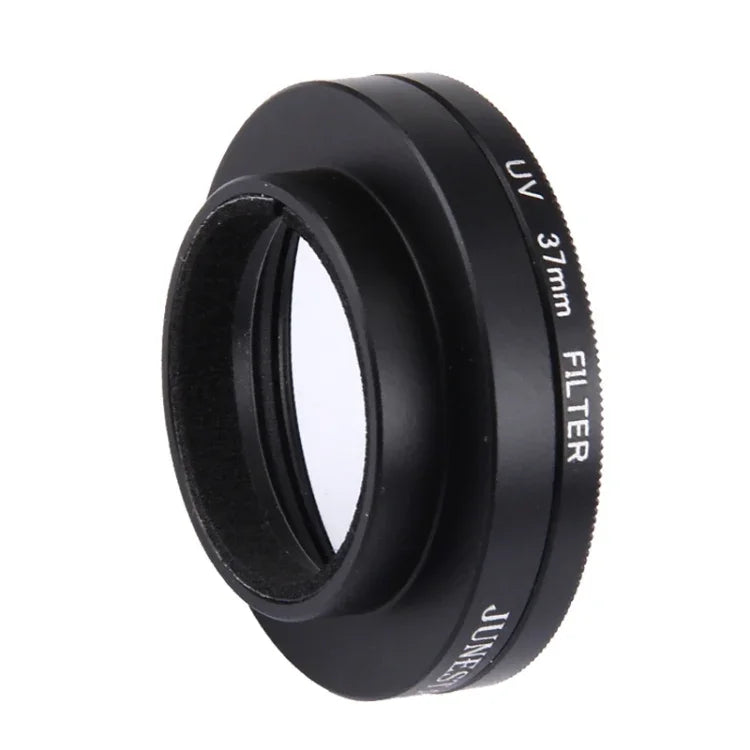 JUNESTAR 適用小米小蟻 Yi II 4K 運動攝影機專業 37mm UV 濾鏡 + 鏡頭保護蓋，UV 濾鏡+鏡頭蓋