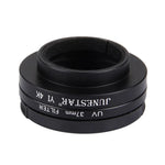JUNESTAR 適用小米小蟻 Yi II 4K 運動攝影機專業 37mm UV 濾鏡 + 鏡頭保護蓋，UV 濾鏡+鏡頭蓋