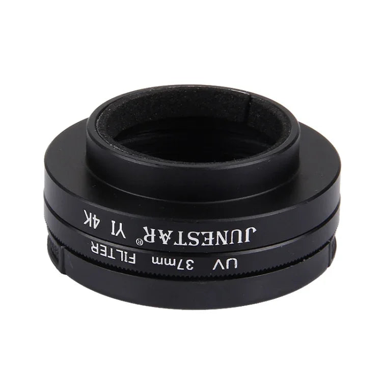 JUNESTAR 適用小米小蟻 Yi II 4K 運動攝影機專業 37mm UV 濾鏡 + 鏡頭保護蓋，UV 濾鏡+鏡頭蓋