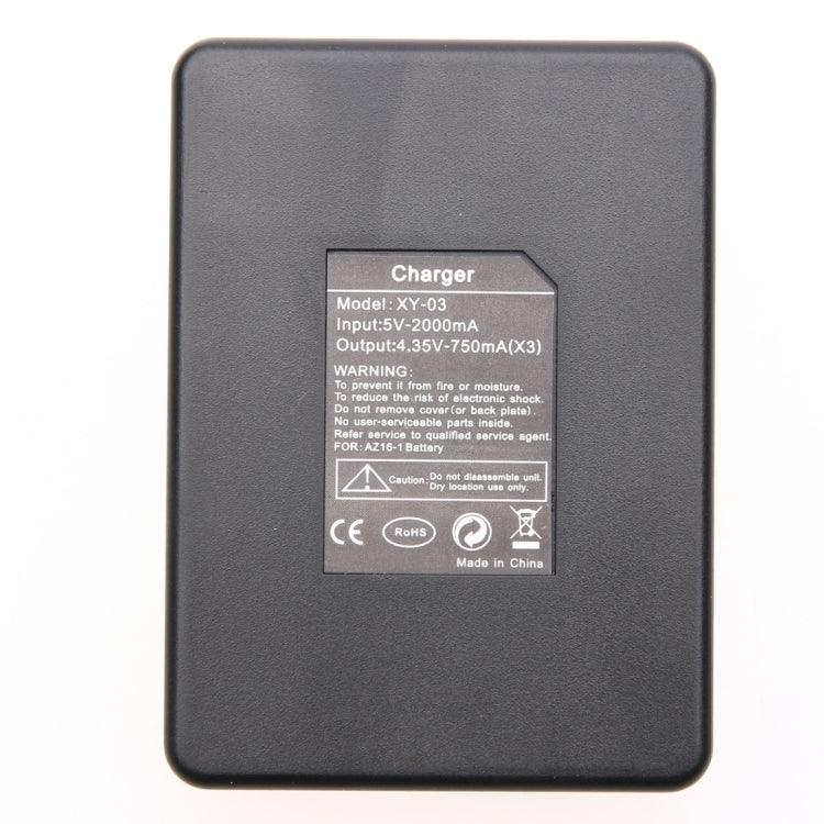 雙電池充電器 + 遙控器充電器，附 USB 線，適用於 GoPro HERO7 Black /6 /5 (AHDBT-501)，不含電池，電池+遙控器充電器