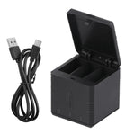 RUIGPRO USB 三電池充電盒，附線材與指示燈，適用 GoPro HERO9 Black / HERO10 Black