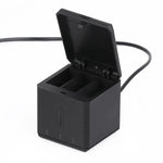 RUIGPRO USB 三電池充電盒，附線材與指示燈，適用 GoPro HERO9 Black / HERO10 Black