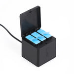 RUIGPRO USB 三電池充電盒，附線材與指示燈，適用 GoPro HERO9 Black / HERO10 Black