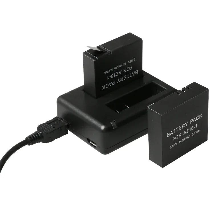 BC-AZ16 數位相機 USB 雙電池充電器，適用於小米小蟻 II 4K