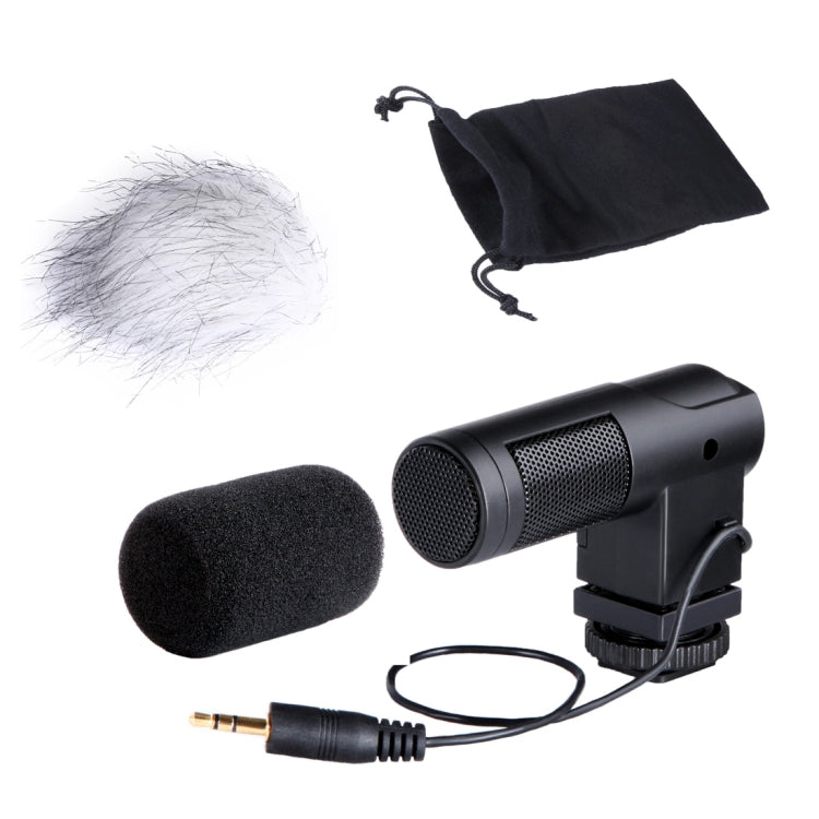 BOYA BY-V01 立體聲 X/Y 電容麥克風，帶集成防震架冷靴座和防風罩，適用於智能手機、單反相機和攝像機，BY-V01
