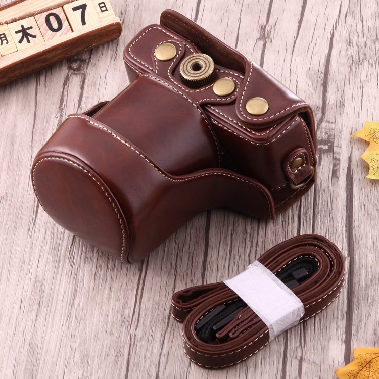 全身相機 PU 皮革保護套包，帶背帶，適用於 Canon EOS M10，適用於 EOS M10