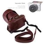 全身相機 PU 皮革保護套包，帶背帶，適用於 Canon EOS M10，適用於 EOS M10
