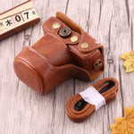 全身相機 PU 皮革保護套包，帶背帶，適用於 Canon EOS M10，適用於 EOS M10