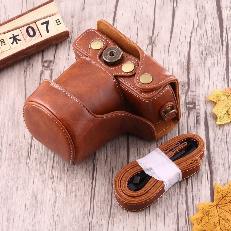 全身相機 PU 皮革保護套包，帶背帶，適用於 Canon EOS M10，適用於 EOS M10