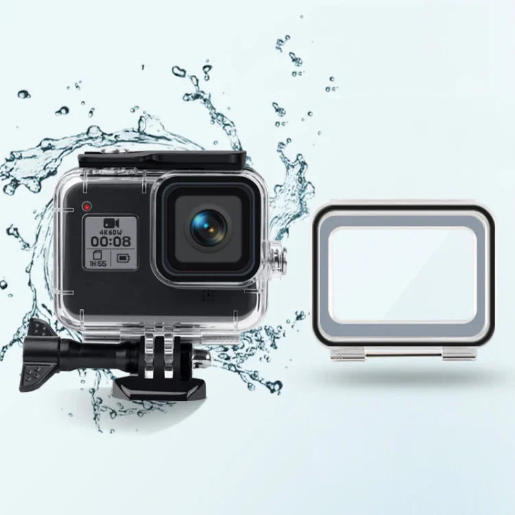 45米防水殼+觸控背蓋，適用GoPro HERO8 Black，GoPro8殼+觸控蓋