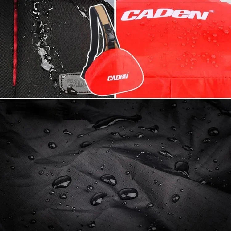 CADEN 三角形望遠鏡斜背肩背數位相機包軟包，帶防雨罩，適用於 Canon Nikon Sony K1，尺寸：36*31*15公分