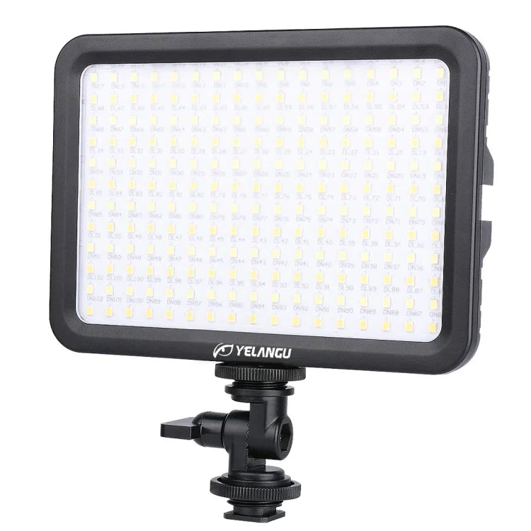 YELANGU YLG0504B 204 顆 LED 1000 流明 3300-5600K 無極性可調光攝影棚燈，適用 Canon、Nikon、DSLR 相機，204 顆 LED