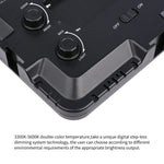 YELANGU YLG0504B 204 顆 LED 1000 流明 3300-5600K 無極性可調光攝影棚燈，適用 Canon、Nikon、DSLR 相機，204 顆 LED