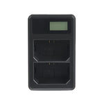 雙通道數位 LCD 顯示電池充電器，帶 USB 埠，適用於 Sony NP-FZ100 電池，兼容 Sony A9 (ILCE-9)，雙 NP-FZ100 電池