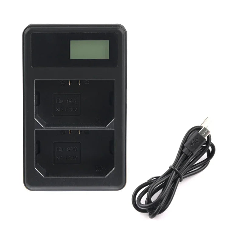 雙通道數位 LCD 顯示電池充電器，帶 USB 埠，適用於 Sony NP-FZ100 電池，兼容 Sony A9 (ILCE-9)，雙 NP-FZ100 電池