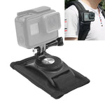 360度旋轉快拆帶掛肩背包支架，適用GoPro、Insta360、DJI及其他運動相機
