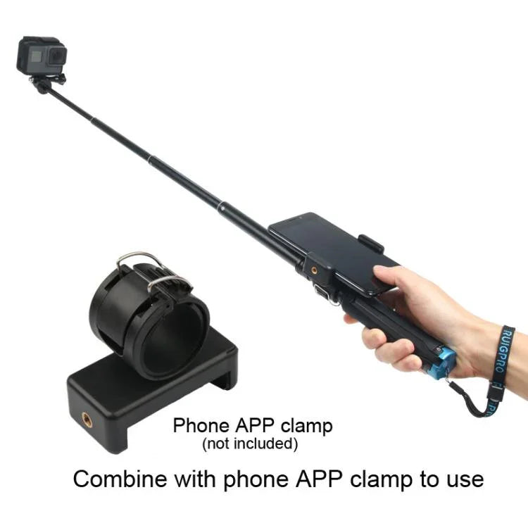 便攜摺疊三腳架自拍獨腳架，適用GoPro、Insta360、DJI及其他運動相機，長度：23.5-81cm，RUIGPRO