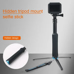 便攜摺疊三腳架自拍獨腳架，適用GoPro、Insta360、DJI及其他運動相機，長度：23.5-81cm，RUIGPRO