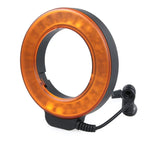 圓形 LED 補光燈，48 顆 LED 燈與 6 個轉接環（49mm/52mm/55mm/58mm/62mm/67mm），適用微距鏡頭