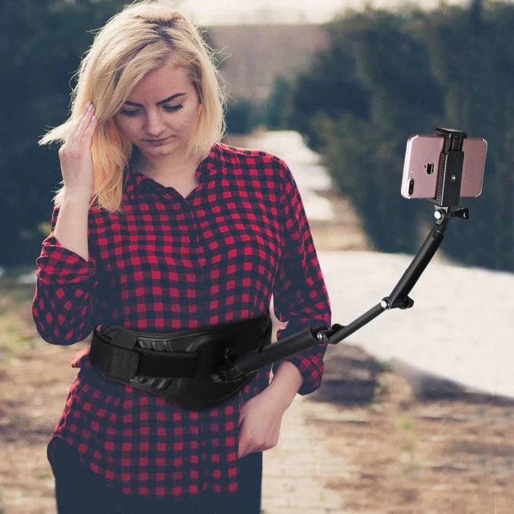 腰帶掛架帶轉接器及螺絲，適用GoPro、Insta360、DJI及其他運動相機