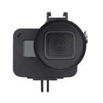 GoPro HERO7 Black /6 /5 專用 CNC 鋁合金保護殼，附保險框架及 52mm UV 鏡片，52mm UV 黑色