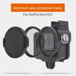 GoPro HERO7 Black /6 /5 專用 CNC 鋁合金保護殼，附保險框架及 52mm UV 鏡片，52mm UV 黑色