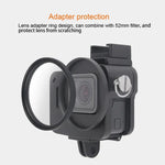 GoPro HERO7 Black /6 /5 專用 CNC 鋁合金保護殼，附保險框架及 52mm UV 鏡片，52mm UV 黑色
