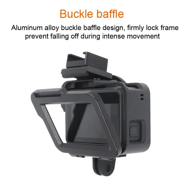 GoPro HERO7 Black /6 /5 專用 CNC 鋁合金保護殼，附保險框架及 52mm UV 鏡片，52mm UV 黑色