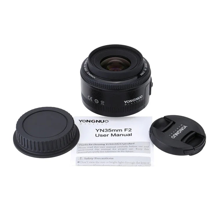 YONGNUO YN35MM F2N 1:2 自動對焦/手動對焦廣角定焦鏡頭，適用 Nikon DSLR 相機，YN35MM F2N