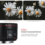 YONGNUO YN50MM F1.8C II F1.8 自動對焦鏡頭，適用 Canon EF 卡口新鏡頭，YN50MM F1.8C II