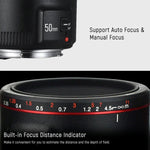 YONGNUO YN50MM F1.8C II F1.8 自動對焦鏡頭，適用 Canon EF 卡口新鏡頭，YN50MM F1.8C II