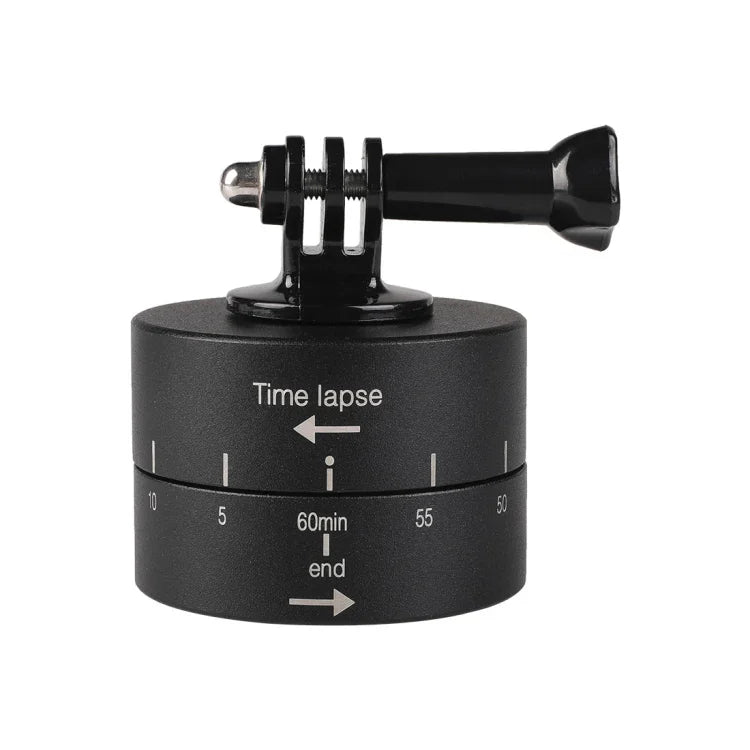 360 度自動旋轉 60 分鐘縮時穩定三腳架雲台轉接器，適用於 GoPro，60 分鐘