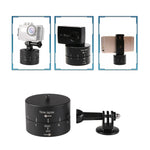 360 度自動旋轉 60 分鐘縮時穩定三腳架雲台轉接器，適用於 GoPro，60 分鐘
