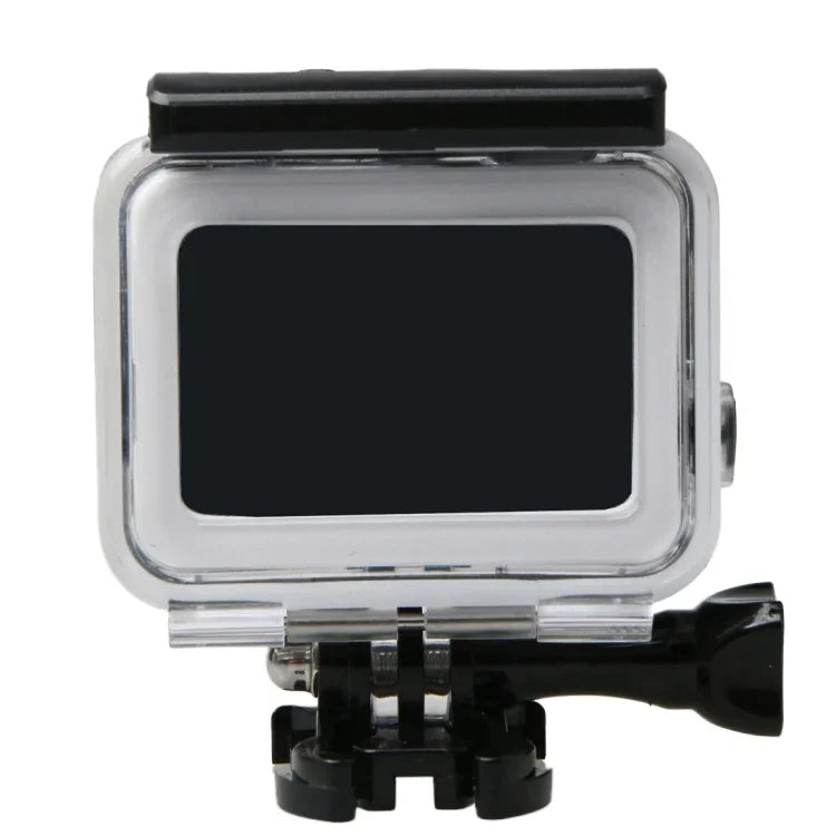 適用於 GoPro HERO6 /5 Black 60米水下防水殼，帶觸控背門及濾鏡 / 卡扣基本支架及螺絲，無需拆卸鏡頭，60米防水