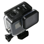 適用於 GoPro HERO6 /5 Black 60米水下防水殼，帶觸控背門及濾鏡 / 卡扣基本支架及螺絲，無需拆卸鏡頭，60米防水