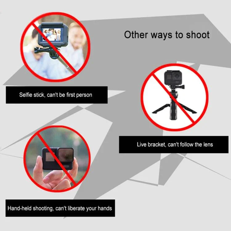 GP458 相機頸掛固定拍攝支架，適用於 GoPro、Insta360、DJI 及其他運動相機