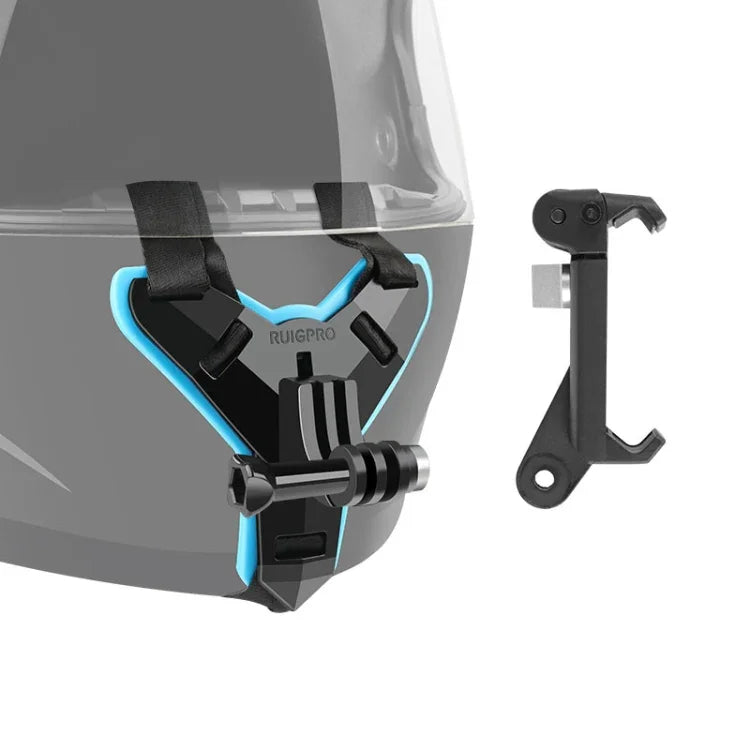 頭盔帶安裝座 + 手機夾座，適用於 GoPro、Insta360、DJI 及其他運動相機，頭盔帶安裝座 + 手機夾座