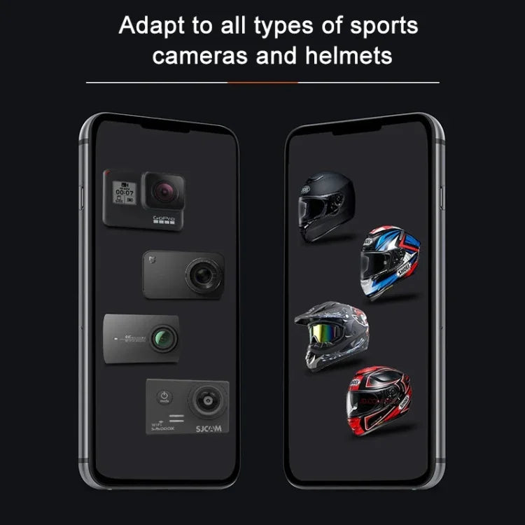 頭盔帶安裝座 + 手機夾座，適用於 GoPro、Insta360、DJI 及其他運動相機，頭盔帶安裝座 + 手機夾座