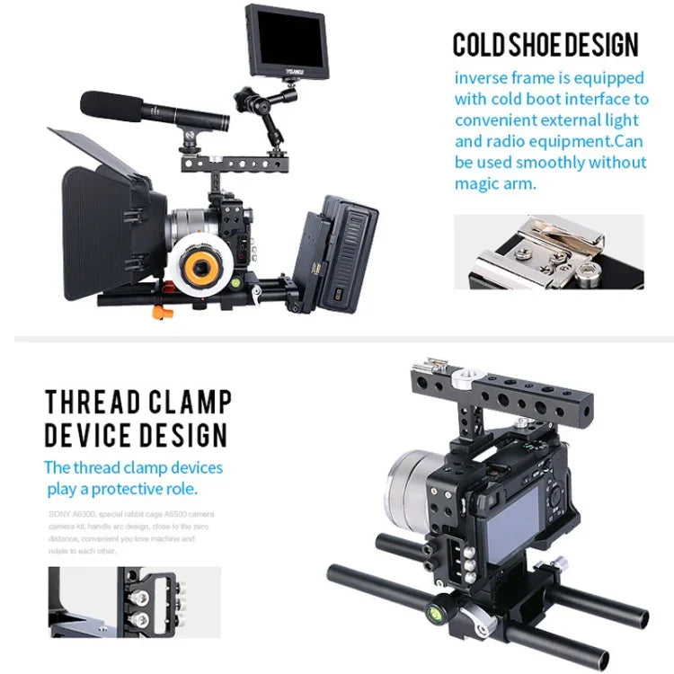 YELANGU C6 Sony A6000 / A6300 / A6500 / A6400 專用相機錄影籠穩定器，穩定器