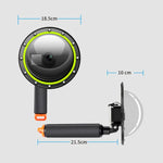RUIGPRO 浮動手柄圓頂水下潛水相機鏡頭透明保護蓋，適用於 DJI Osmo Action，Osmo Action