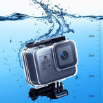 RUIGPRO 適用於 GoPro HERO8 Black 45米防水保護殼，附扣環基本支架與螺絲，RUIGPRO 適用於 GoPro HERO8 Black