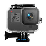 RUIGPRO 適用於 GoPro HERO8 Black 45米防水保護殼，附扣環基本支架與螺絲，RUIGPRO 適用於 GoPro HERO8 Black