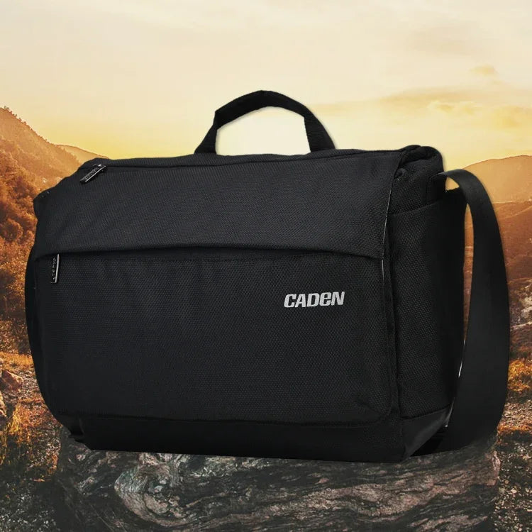 CADeN K12 便攜相機包肩背郵差包，附三腳架支架，適用 Nikon、Canon、Sony DSLR / SLR 相機