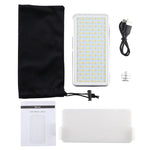 LED011S 口袋型 180 顆 LED 專業 Vlogging 攝影錄影及攝影棚燈，配備 OLED 顯示屏及冷靴轉接座，適用 Canon / Nikon DSLR 相機，180 顆 LED