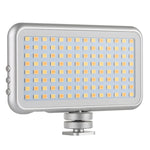 LED-013 口袋型 112 顆 LED 專業 Vlogging 攝影錄影及攝影棚燈，配備 OLED 顯示屏及冷靴轉接座，適用 Canon / Nikon DSLR 相機，112 顆 LED