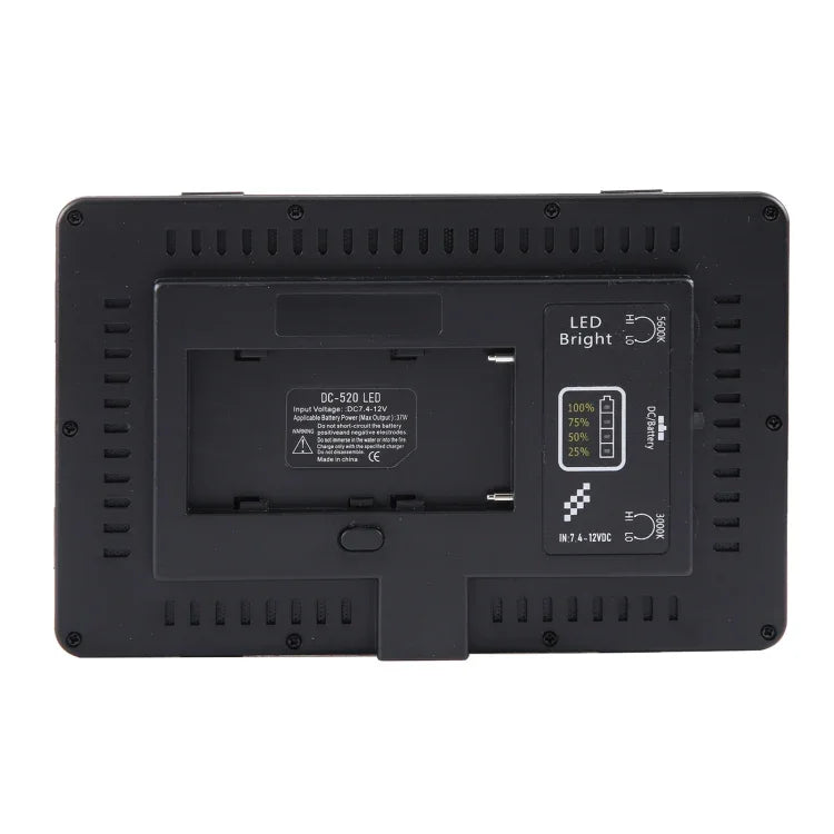 LED01 520 顆 LED 4100 流明專業 Vlogging 攝影錄影及攝影棚燈，適用 Canon / Nikon DSLR 相機，520 顆 LED