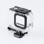 適用於 GoPro HERO8 Black 45米防水保護殼，附扣環基本支架與螺絲，適用於 GoPro HERO8 Black