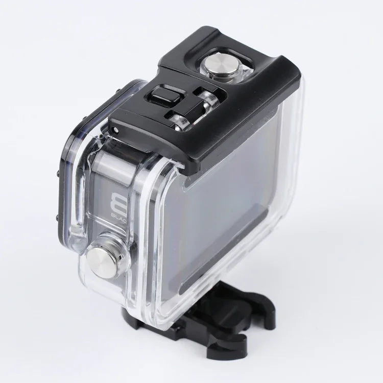 適用於 GoPro HERO8 Black 45米防水保護殼，附扣環基本支架與螺絲，適用於 GoPro HERO8 Black